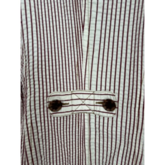 CAbi Blazer Red White Pucker Stripe Nautical Size 10 Button Pockets EUC 4th - Picture 4 of 7